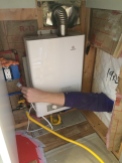 tankless water heater with arm only access